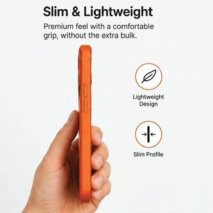 iPhone 16 - AG Glass Converter Magsafe Case in Orange - Slim & Lightweight Profile