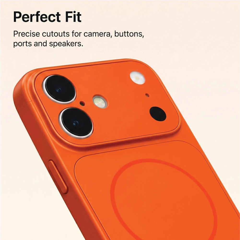 iPhone 16 - AG Glass Converter Magsafe Case in Orange - Precise Cutouts for Camera, Buttons & Ports