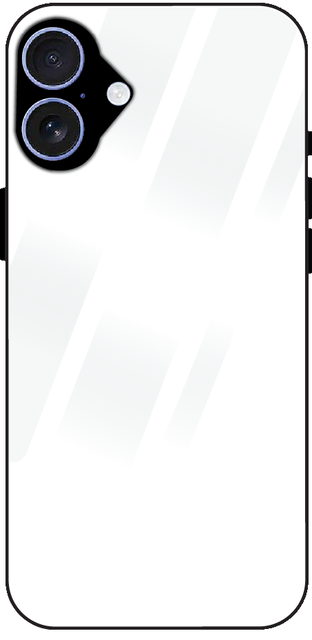 iPhone 16 Plus back cover mockup - customisable tempered glass case