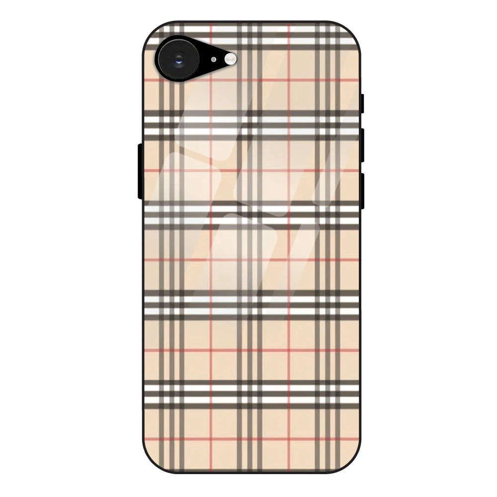 'Yellow Checks - Glass Case For Apple iPhone 16e
