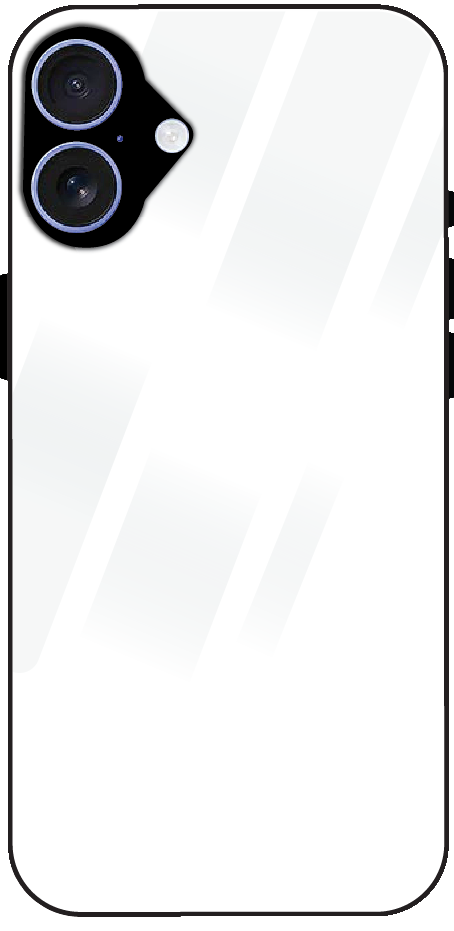 iPhone 16 back cover mockup - customisable tempered glass case