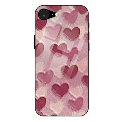 'Pastel Hearts Love - Glossy Metal Silicone Case For Apple iPhone 16e