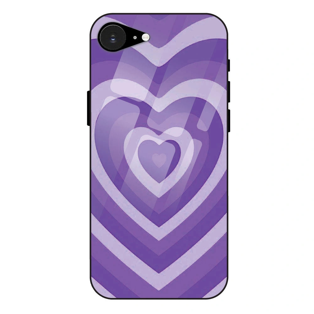 'Purple Hearts - Glass Case For Apple iPhone 16e