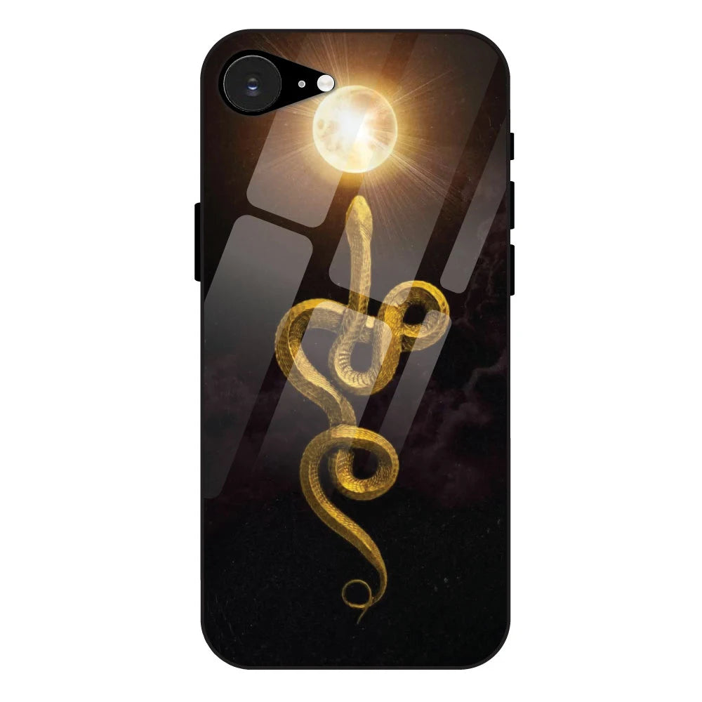 'Golden Serpent - Glossy Metal Silicone Case For Apple iPhone 16e