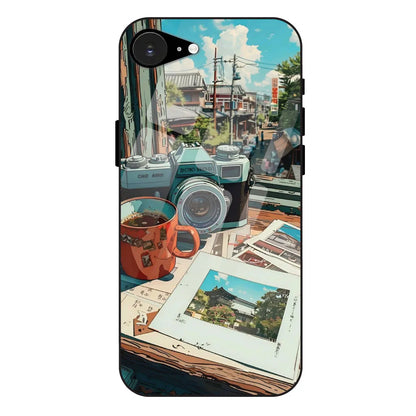 Vintage Camera Travel Vibes - Glossy Metal Silicone Case For Apple iPhone 16E