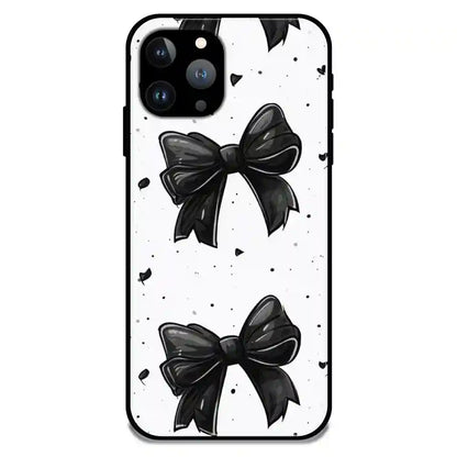 'Polka Dot Bows - Glossy Metal Silicone Case For Apple iPhone 11 Pro