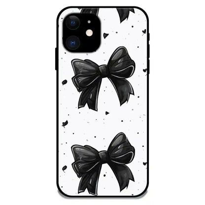 'Polka Dot Bows - Glossy Metal Silicone Case For Apple iPhone 11