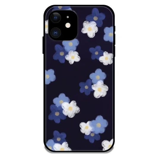 'Cute Flowers - Glossy Metal Silicone Case For Apple iPhone 11