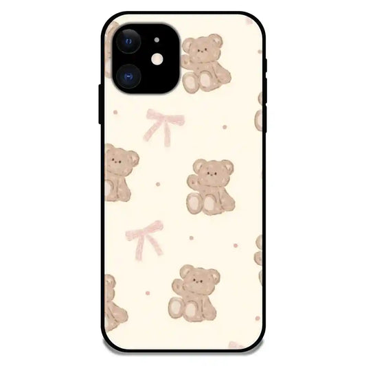 'Bow Teddy - Glossy Metal Silicone Case For Apple iPhone 11