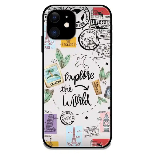 'Explore The World - Glossy Metal Silicone Case For Apple iPhone 11