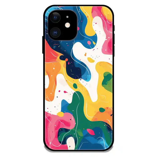 'Color Chaos Abstract - Glossy Metal Silicone Case For Apple iPhone 11
