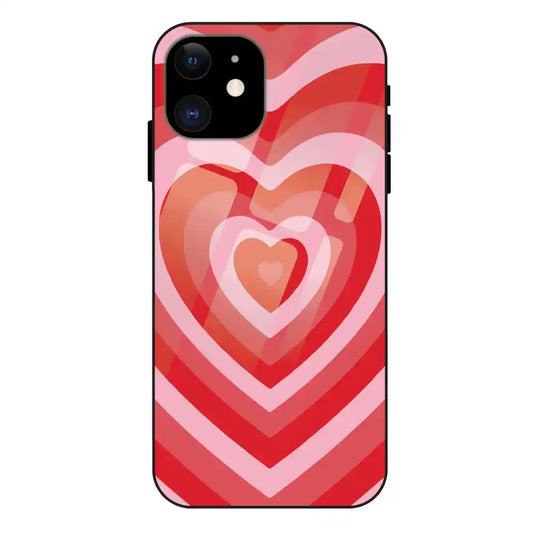 'Red Hearts - Glass Case For Apple iPhone 11