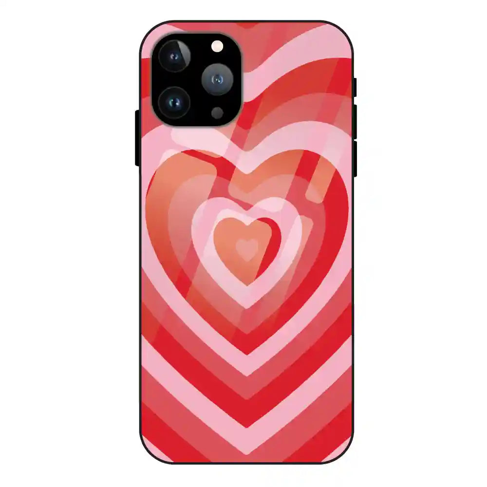 'Red Hearts - Glass Case For Apple iPhone 11 Pro
