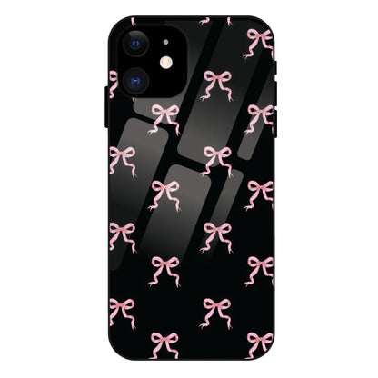 'Pink Bows - Glass Case For Apple iPhone 11