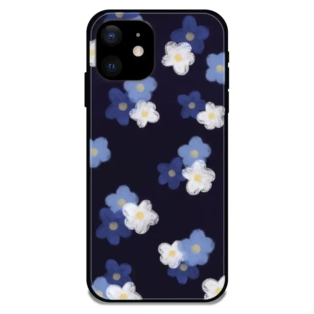 'Cute Flowers - Glossy Metal Silicone Case For Apple iPhone 12 Mini
