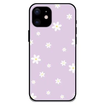 'Lilies - Glossy Metal Silicone Case For Apple iPhone 12