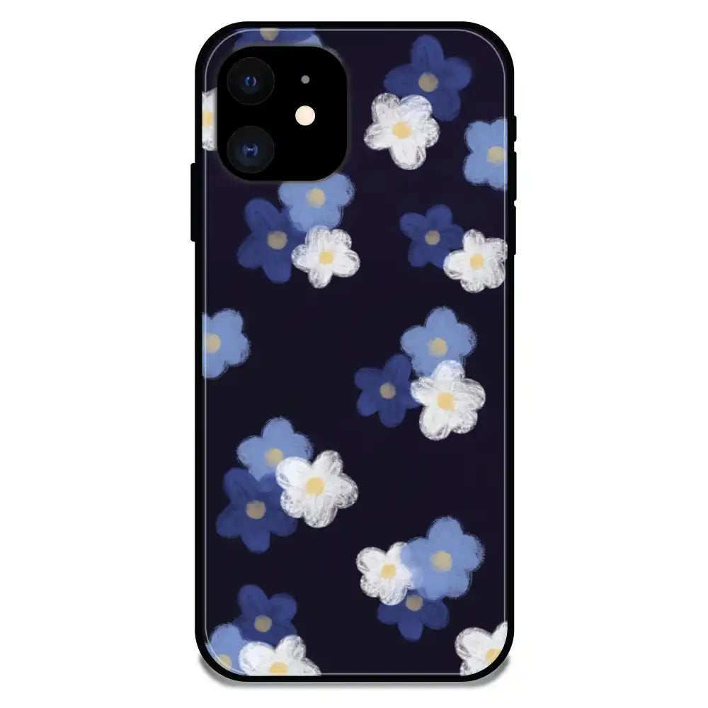 'Cute Flowers - Glossy Metal Silicone Case For Apple iPhone 12