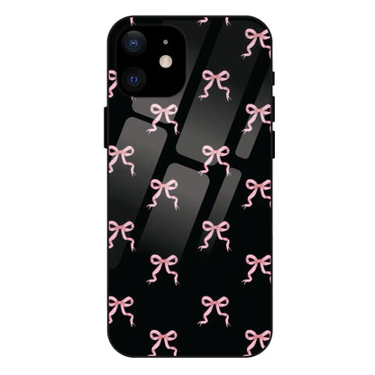 'Pink Bows - Glass Case For Apple iPhone 12 Mini