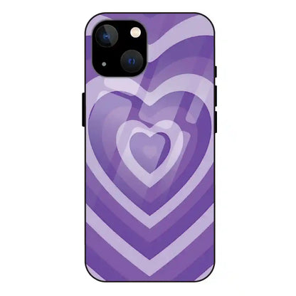 'Purple Hearts - Glass Case For Apple iPhone 13 Mini