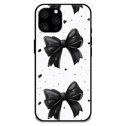 'Polka Dot Bows - Glossy Metal Silicone Case For Apple iPhone 13 Pro