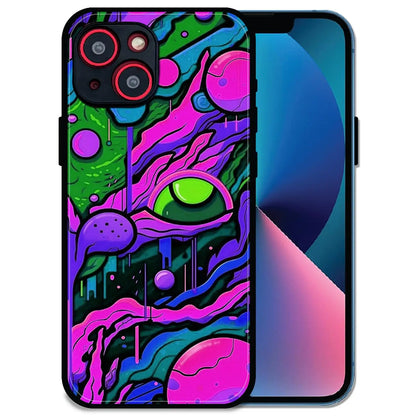 'Cosmic Eye - Glossy Metal Silicone Case For Apple iPhone 13