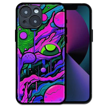 'Cosmic Eye - Glossy Metal Silicone Case For Apple iPhone 13 Mini
