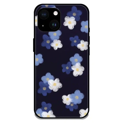 'Cute Flowers - Glossy Metal Silicone Case For Apple iPhone 14