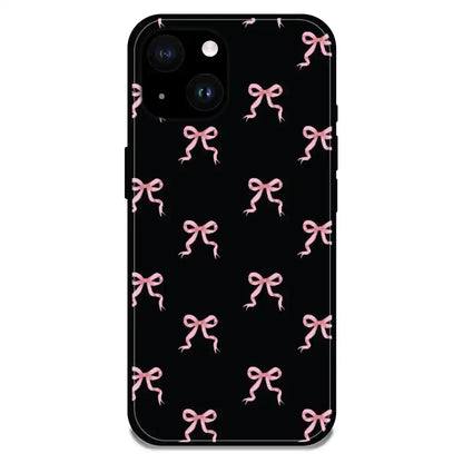 'Bow Family - Glossy Metal Silicone Case For Apple iPhone 14