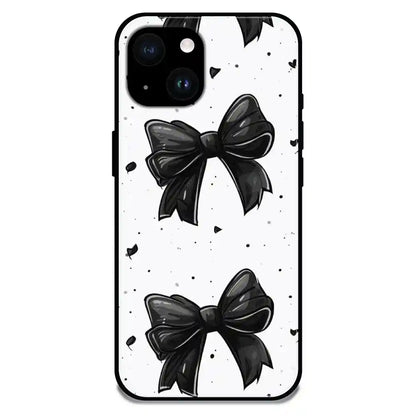 'Polka Dot Bows - Glossy Metal Silicone Case For Apple iPhone 14 Plus