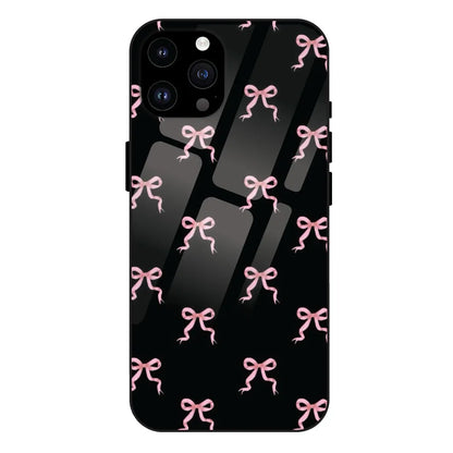 'Pink Bows - Glass Case For Apple iPhone 14 Pro
