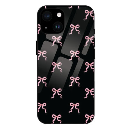 'Pink Bows - Glass Case For Apple iPhone 14