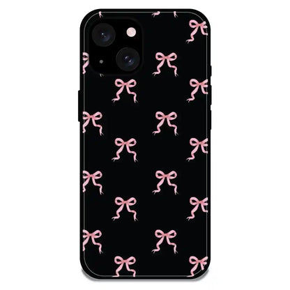'Bow Family - Glossy Metal Silicone Case For Apple iPhone 15
