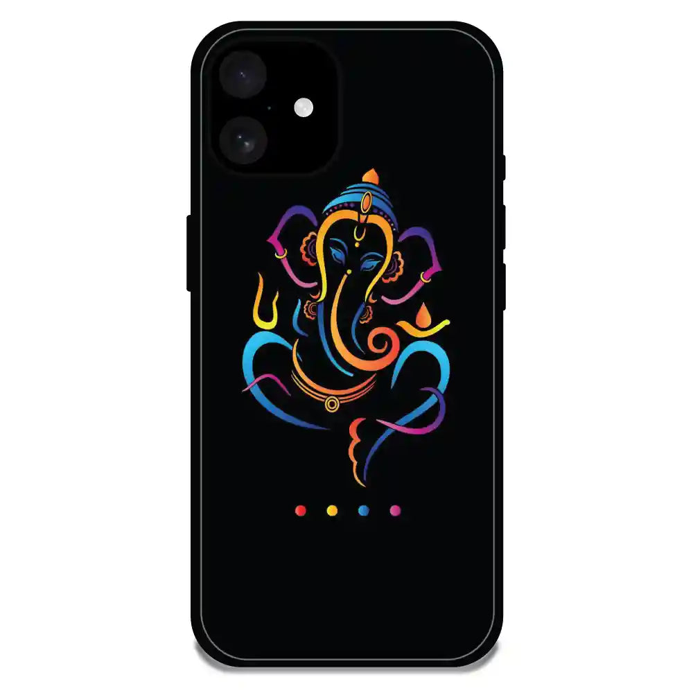 Lord Ganapati - Glossy Metal Silicone Case For Apple iPhone Models