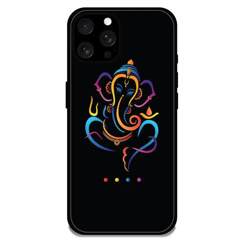 Lord Ganapati - Glossy Metal Silicone Case For Apple iPhone Models