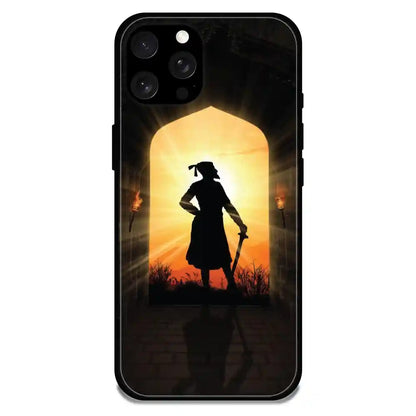 'Shivaji Maharaj - Glossy Metal Silicone Case For Apple iPhone 15 Pro Max
