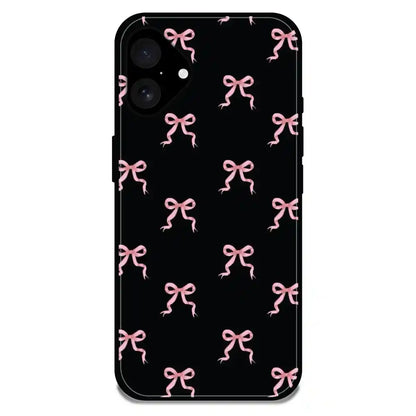 'Bow Family - Glossy Metal Silicone Case For Apple iPhone 16 Plus