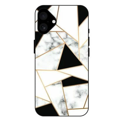 Modern Marble Geometric - Glass Cases For Apple iPhone Models