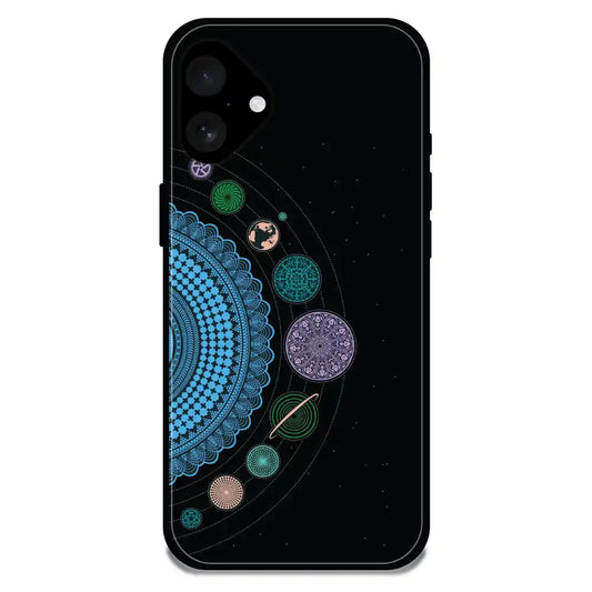 'Saturn Pattern - Glossy Metal Silicone Case For Apple iPhone 16