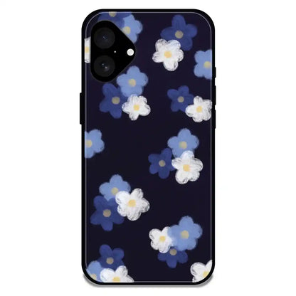 'Cute Flowers - Glossy Metal Silicone Case For Apple iPhone 16 Plus