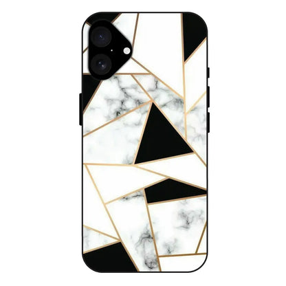 Modern Marble Geometric - Glass Cases For Apple iPhone Models