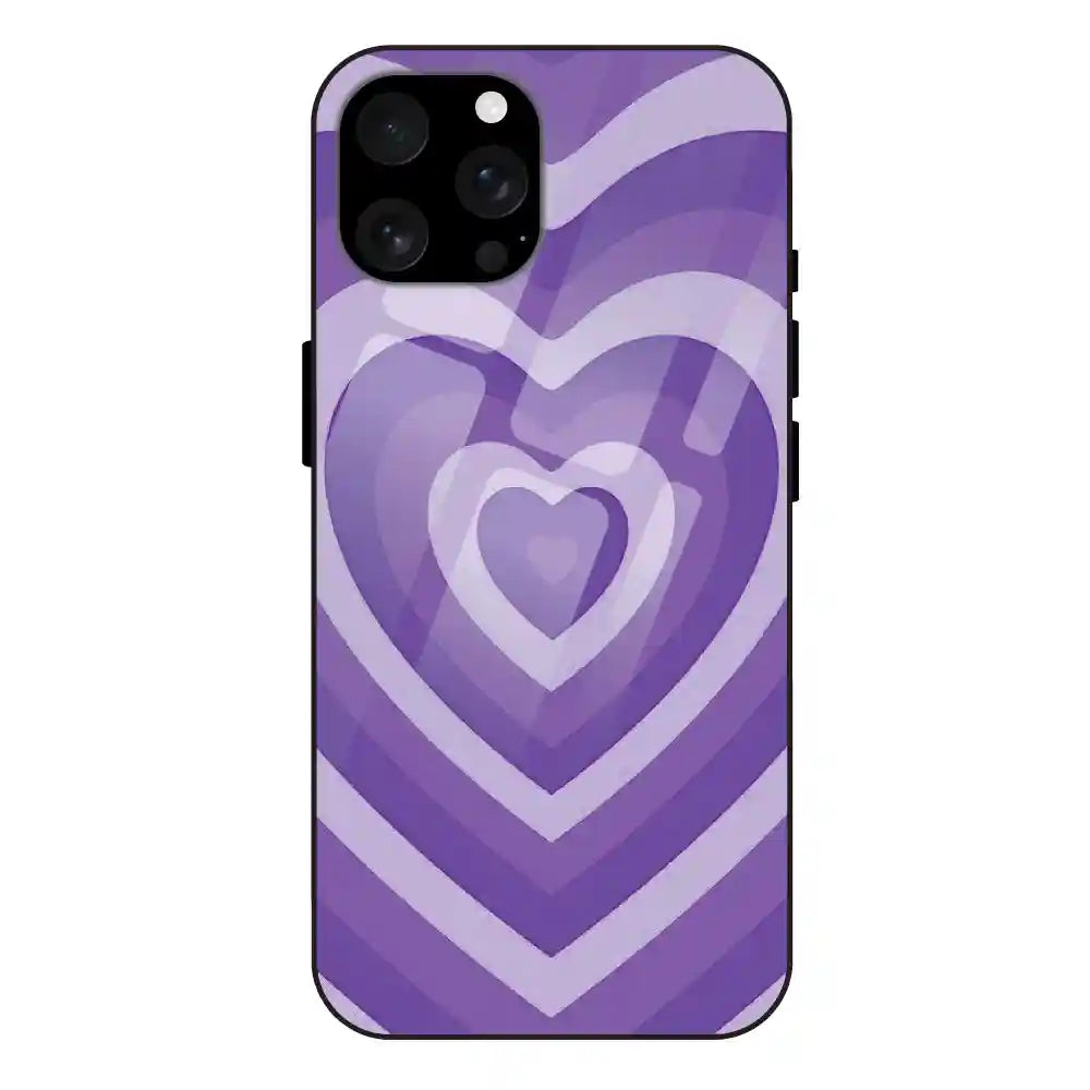 'Purple Hearts - Glass Case For Apple iPhone 16 Pro