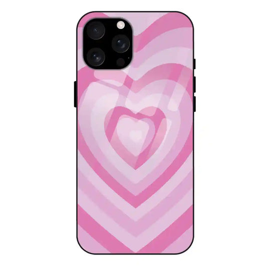 'Pink Hearts - Glass Case For Apple iPhone 16 Pro Max