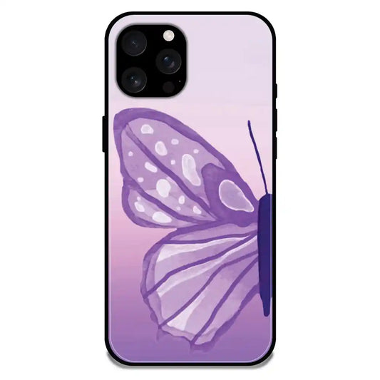 'Butterfly Art - Glossy Metal Silicone Case For Apple iPhone 16 Pro Max