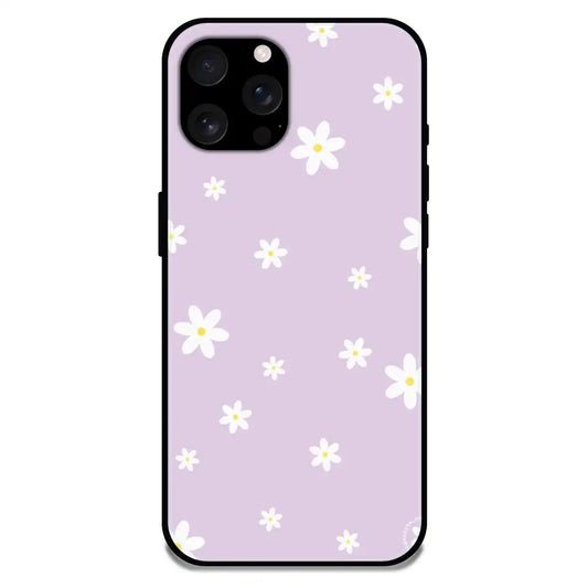 'Lilies - Glossy Metal Silicone Case For Apple iPhone 16 Proi Max