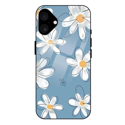 'Large Daisies - Glass Case For Apple iPhone 16