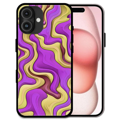 'Wavy Swirl - Glossy Metal Silicone Case For Apple iPhone 16