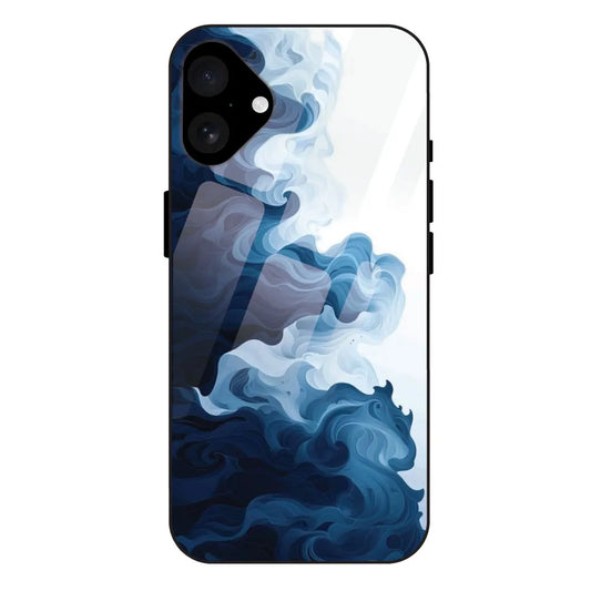 'Indigo Drift Ocean - Glass Case For Apple iPhone 16