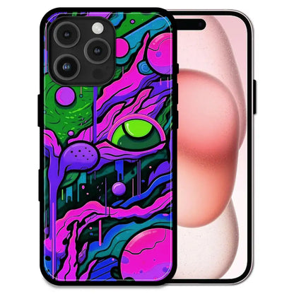 'Cosmic Eye - Glossy Metal Silicone Case For Apple iPhone 16 Pro