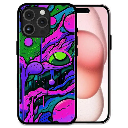 'Cosmic Eye - Glossy Metal Silicone Case For Apple iPhone 16 Pro Max