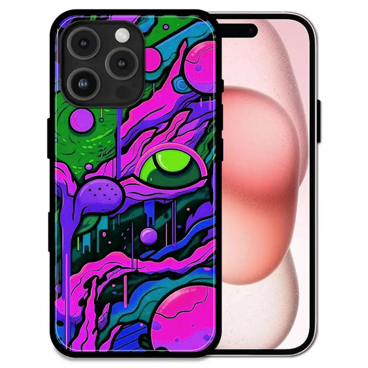 'Cosmic Eye - Glossy Metal Silicone Case For Apple iPhone 16 Pro Max